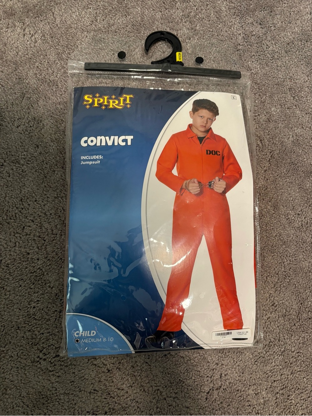 Spirit Orange Convict Jumpsuit Costume
